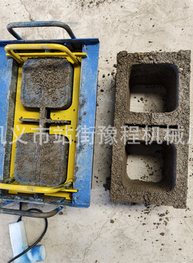 出口水泥切块机一次一块人工手压空心砖设备两相电家用小型脱模机