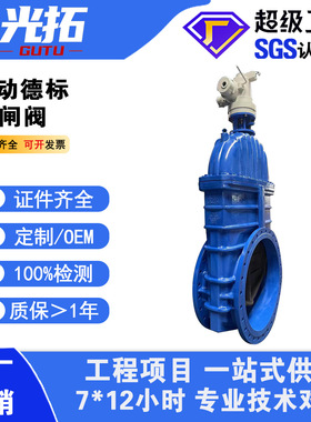 电动德标F4闸阀Z945X GGG50球墨铸铁 弹性座封闸阀 DN1400