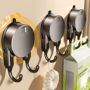 吸盘纸巾双挂钩悬挂式卫生间置物架手提抽纸强力粘钩厕所厨房挂架