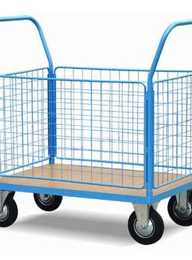 厂家CZ围栏推车拉货可拆卸推车网格围栏车间推车定制