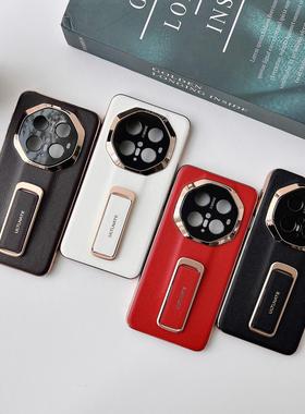 自带270旋转腕带支架适用华为Mate70/60rs非凡大师mate70/60Pro+荔枝皮纹手机壳pura70/ultra防滑男女保护套