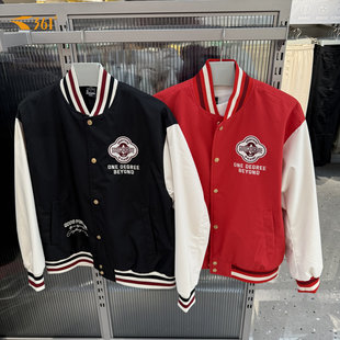 新年款361度男绒里保暖立领外套棒球服夹克2026春季新品552619607