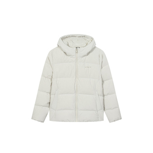 361度羽绒服女式连帽短款鸭绒面包服防风保暖上衣冬季562544302N