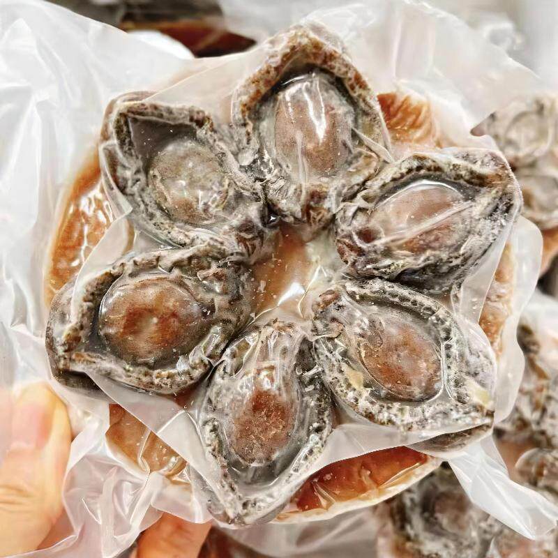 溏心鲍鱼加热即食50头吉品小鲍鱼鲍汁捞饭海参熟食1份6只装含鲍汁