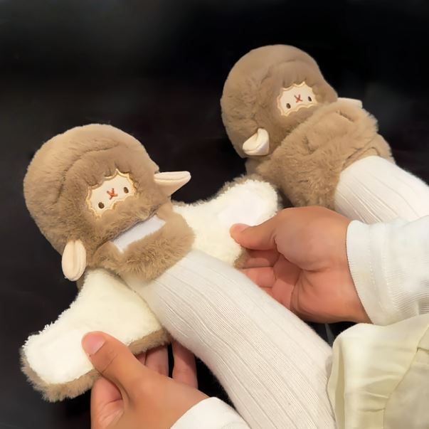 可爱小羊~秋冬婴儿学步鞋宝宝学步袜步前鞋防滑加绒保暖软底棉鞋