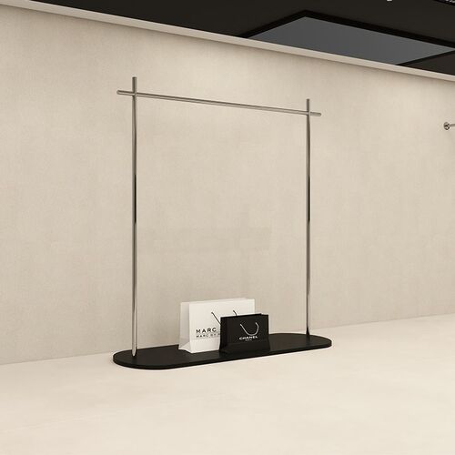 服装店展示架落地式不锈钢黑色挂衣服架子男女装店铺专用陈列货架