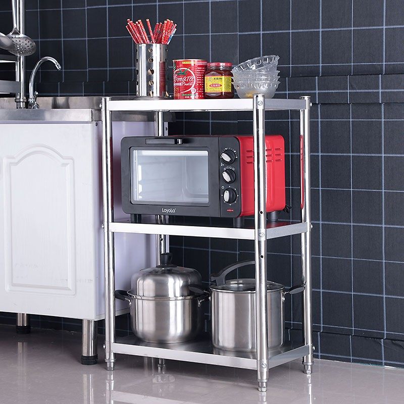 五层不锈钢厨f房置物架落地三四多层40收纳整理家用微波炉橱柜锅,厨房/烹饪用具,厨房置物架/置物柜/角架,淘宝优惠券,粉丝福利购,淘宝优惠卷