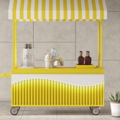 铁艺花车夜市小吃地摊车集市户外移动手推车商场S摆摊位车售货餐