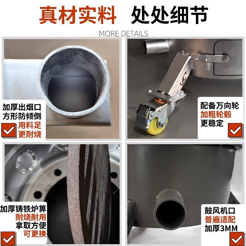 新款汽车轮毂柴火灶家用农村烧木柴户外可移动地锅柴Z火灶大铁锅