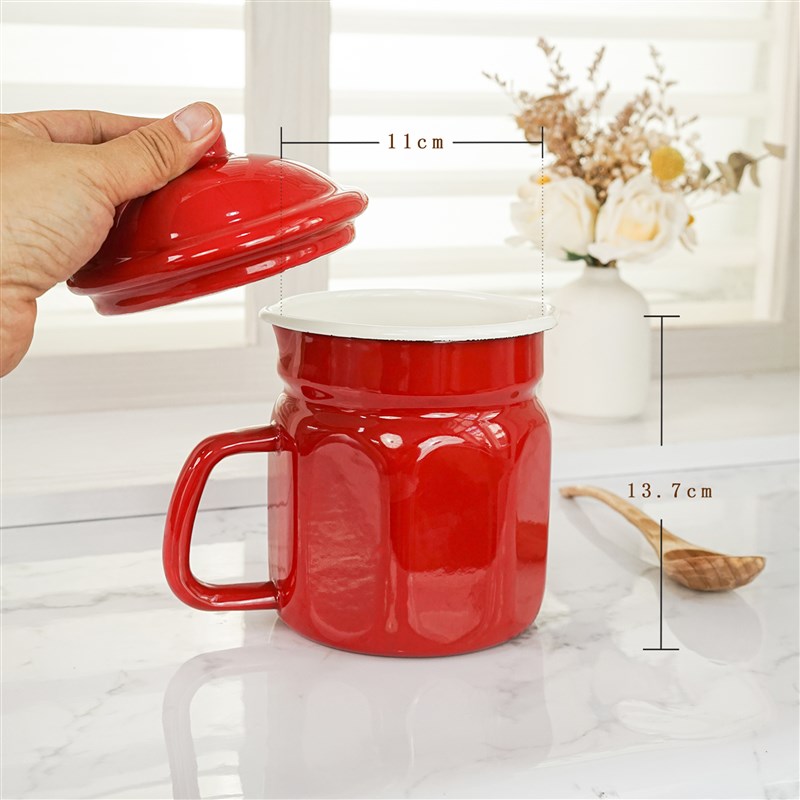 肥龙搪瓷b日式八角漏嘴凉水壶杯油壶咖啡壶大水缸电磁炉燃气加热