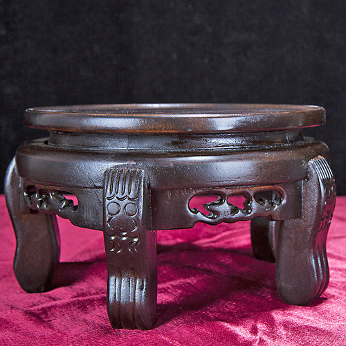 垫高底座木托盘底座奇石头花瓶摆件花盆景L鱼缸架底托底座实木圆