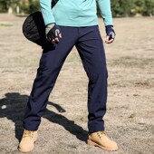 男秋 防风防水加厚防寒保暖登山S抓绒软壳裤 户外休闲冲锋裤 男长裤