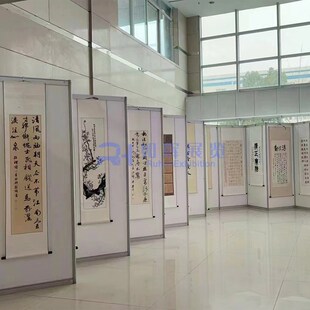 八棱柱展板书画作品m展架画展移动宣传屏风快装铝合金展会标摊展
