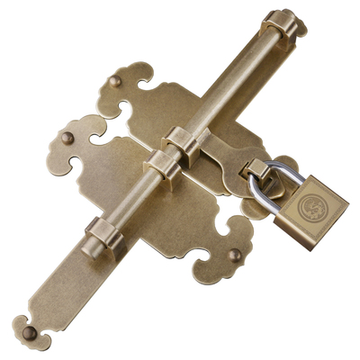 纯铜插销中式大门锁扣搭扣庭院y户外仿古木门门扣门栓锁老式铜门