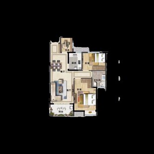 新房布局室内外居家布局选住宅买房子户型M图分析办公室商铺门面