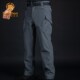 保暖作训登山裤 男户外加绒z加厚防水抓绒战术裤 IX9软壳冲锋裤 冬季