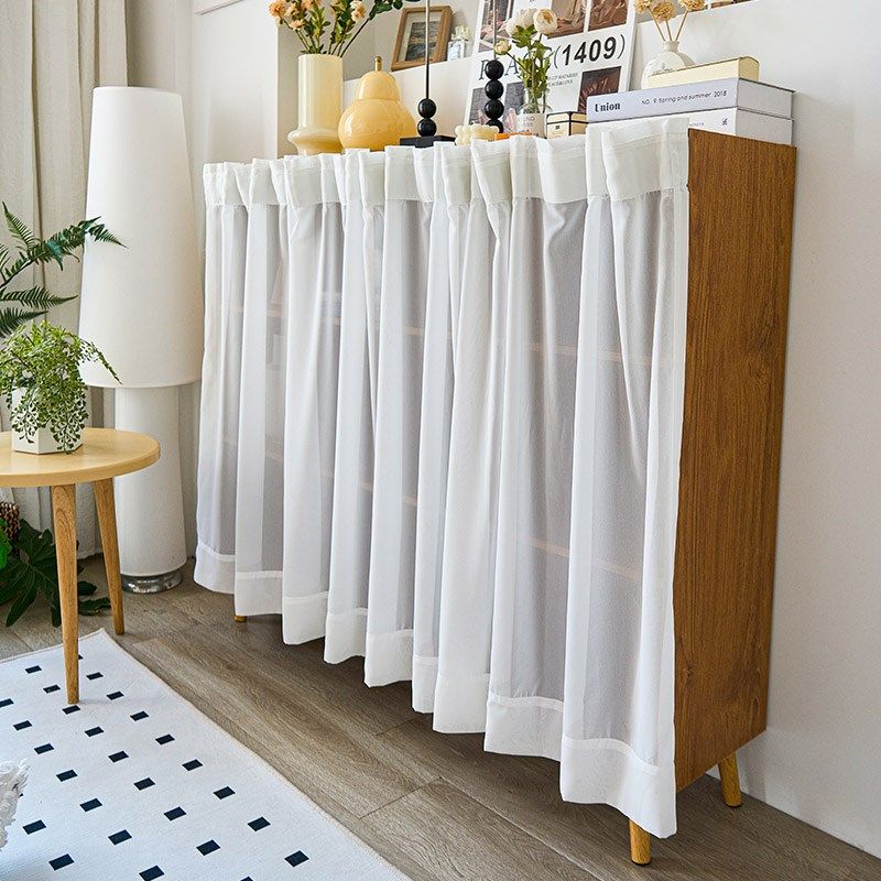 奶油风免打孔魔术贴粘轨柜子遮A丑帘置物架图书馆书架衣柜遮挡帘,居家布艺,柜类遮挡帘,淘宝优惠券,粉丝福利购,淘宝优惠卷