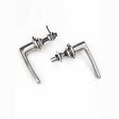 304不锈钢工业设备门把手L型特种舱门密封门拉手机器旋转门把手柄