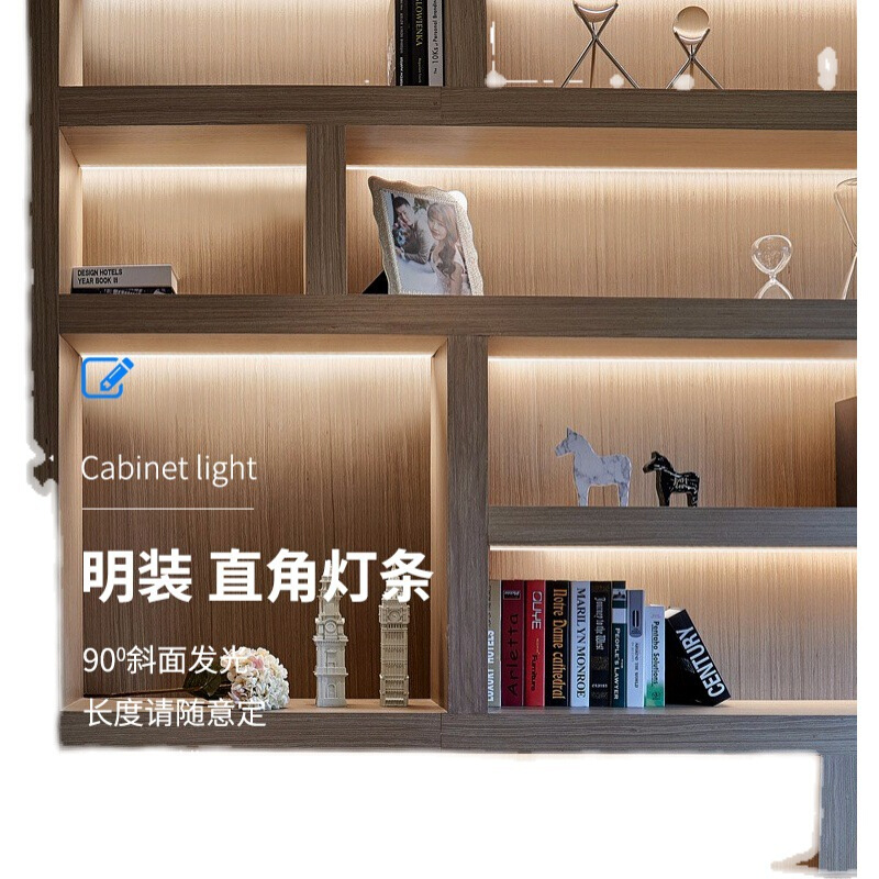 出口英国1818led硬灯条铝槽外壳银色led线条灯外壳按压式PC灯罩