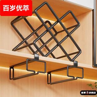 酒柜置物架红酒架摆件轻奢高档红酒杯架子倒挂放置架悬挂高脚杯架