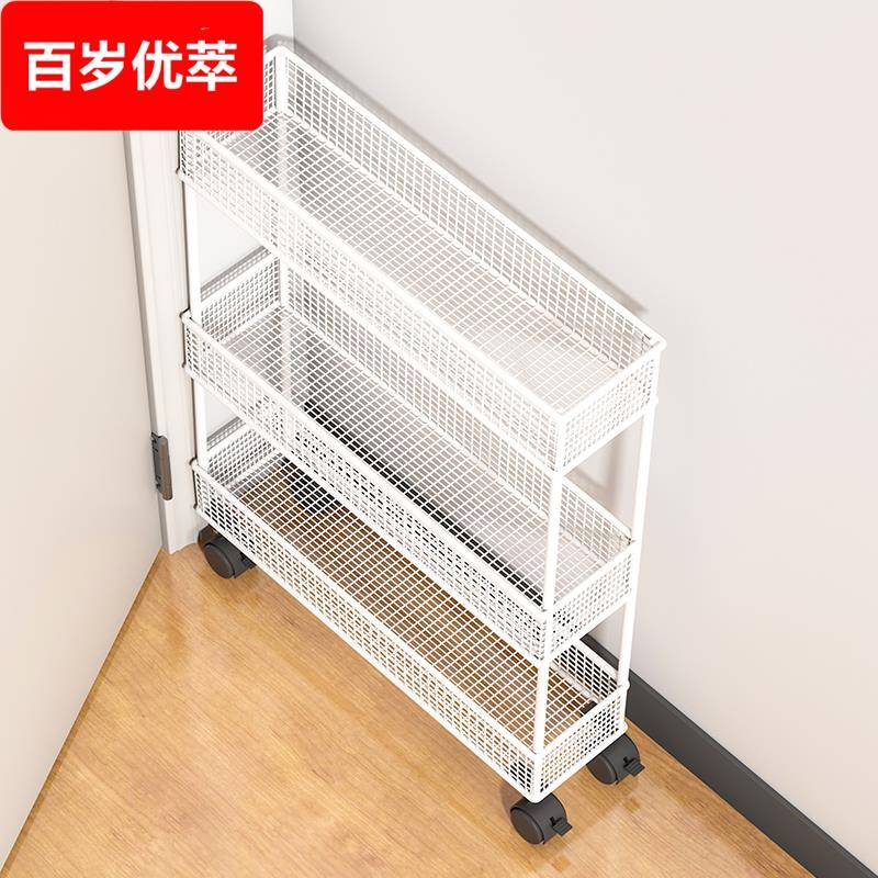 化妆室门后置物架浴室柜边夹缝收纳层架厕所缝隙窄缝落地收纳柜架