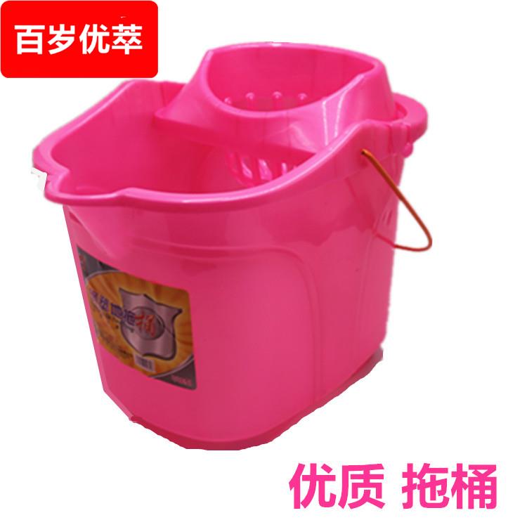 加厚手压拖把桶塑料拖把桶旋转挤水桶带滑轮拖地桶墩布拖布甩干桶