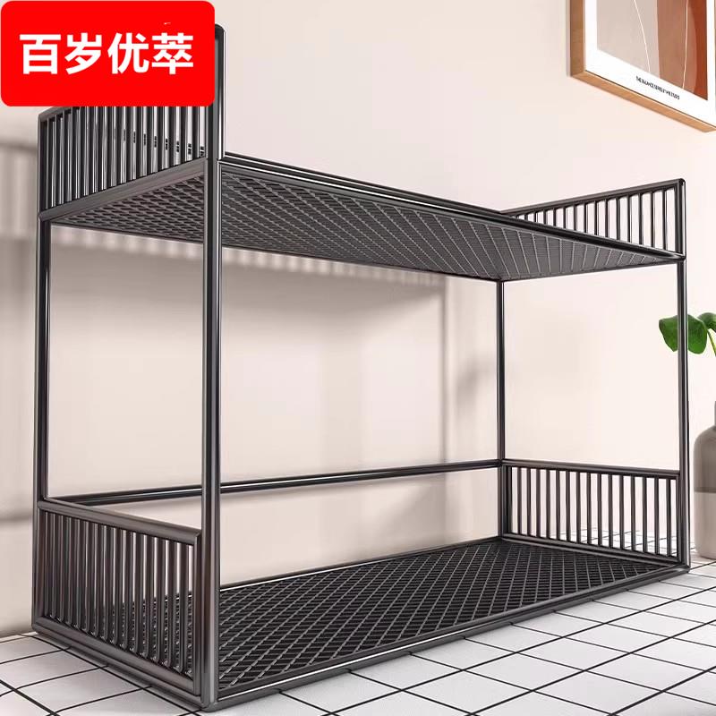 厨房下水槽置物架橱柜柜内分层架卫生间洗手台水槽多层收纳储物架