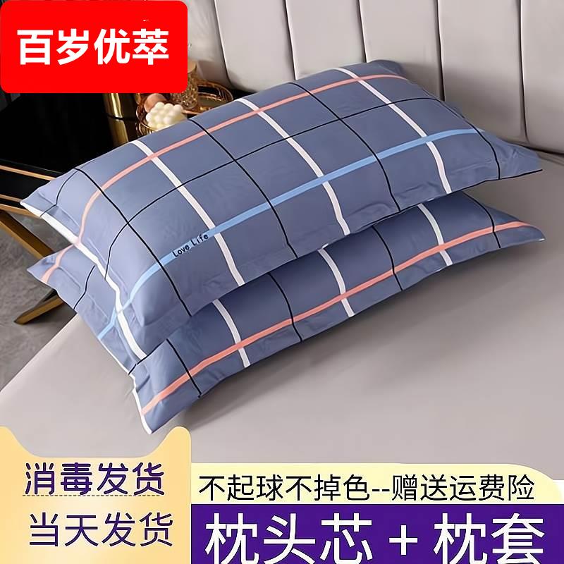 枕头芯套装一对带枕套成人单人学生宿舍男女孩可爱少女心可拆洗