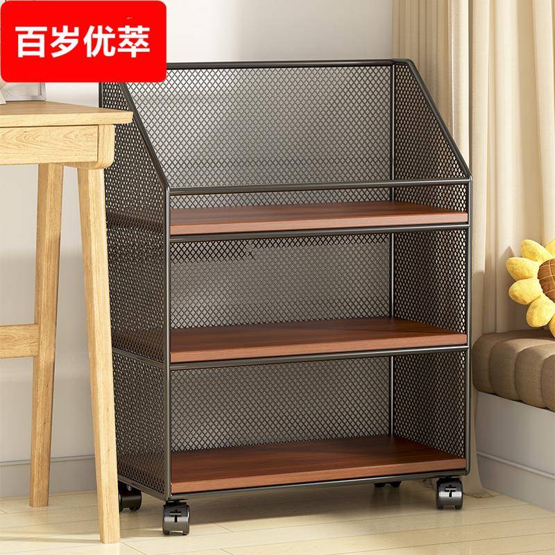 桌边学生可移动书架大容量书本整理收纳神器宿舍小推车置物架落地