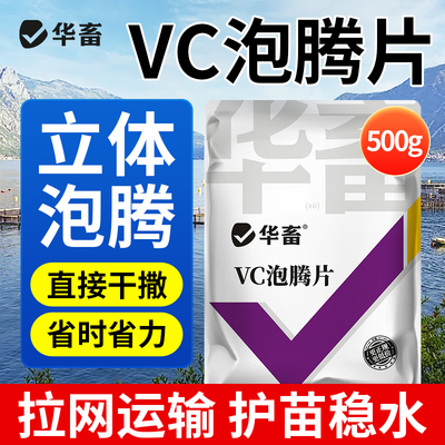 华畜VC泡腾片应激宝小龙虾蟹鱼用电解多维生素C应激灵水产养殖