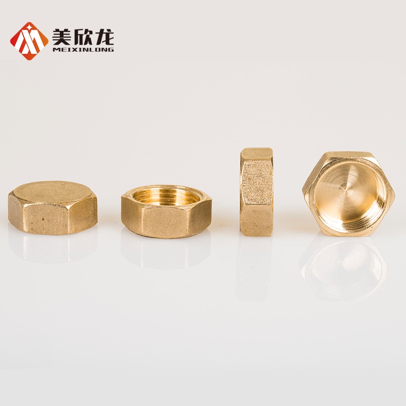 纯铜4分堵头外丝内丝水管堵头堵帽6分1寸丝堵盖V帽水管闷头配件