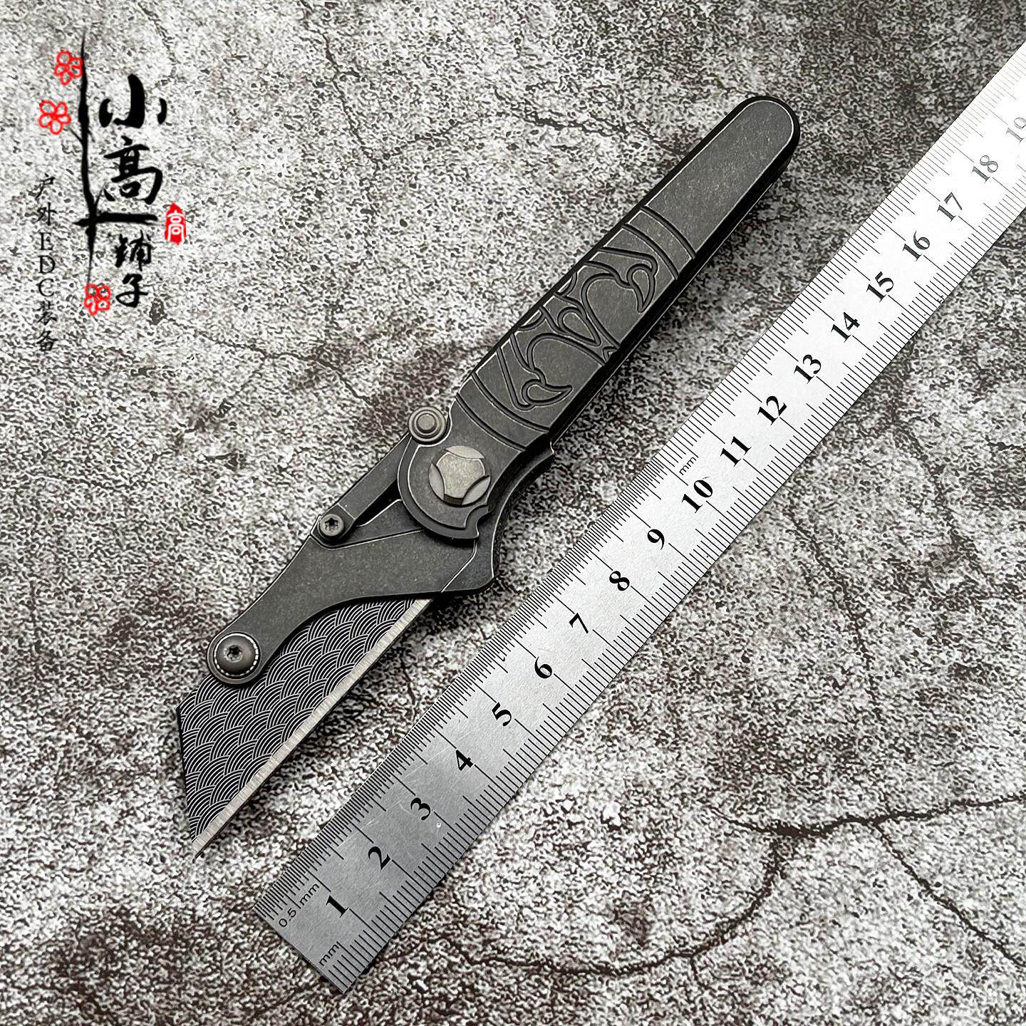 鹰牌 鹰爪钛刀可换刀片裁纸快开美工割绳刀户外EDC把玩便携折叠刀