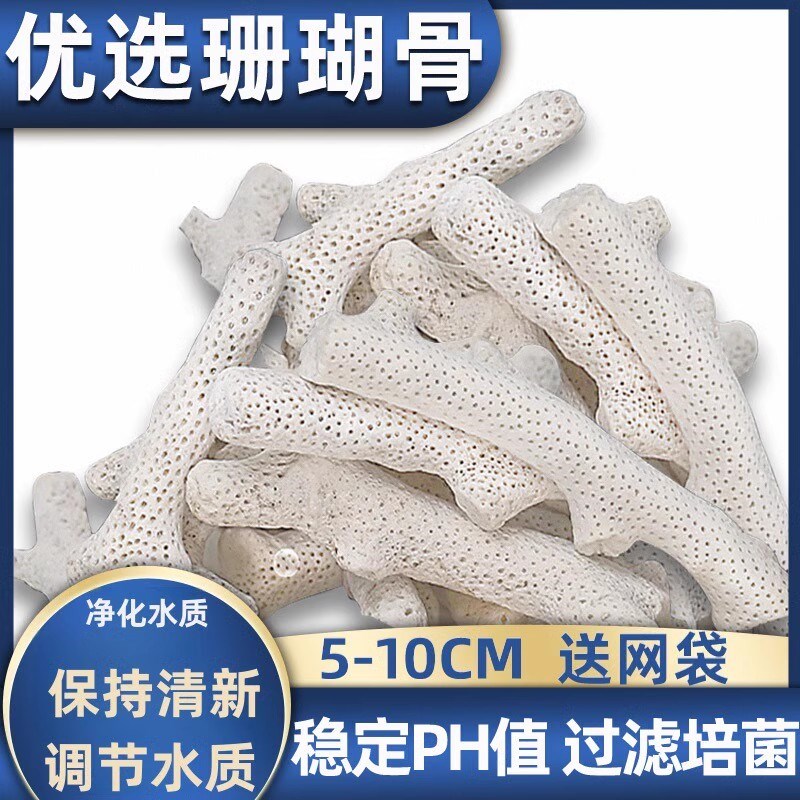 优选大珊瑚骨滤材优质天然珊瑚石鱼缸过滤材料水族箱W底砂净水造图片