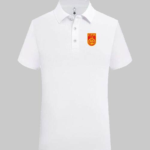 国足POLO衫 男足短袖2022中国队服装主场红色足球迷衣翻领t恤