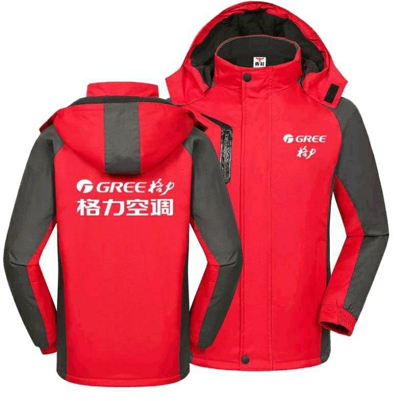 定制加绒加厚冬装男防水格力工作服冲锋衣售后维修外套印字logo