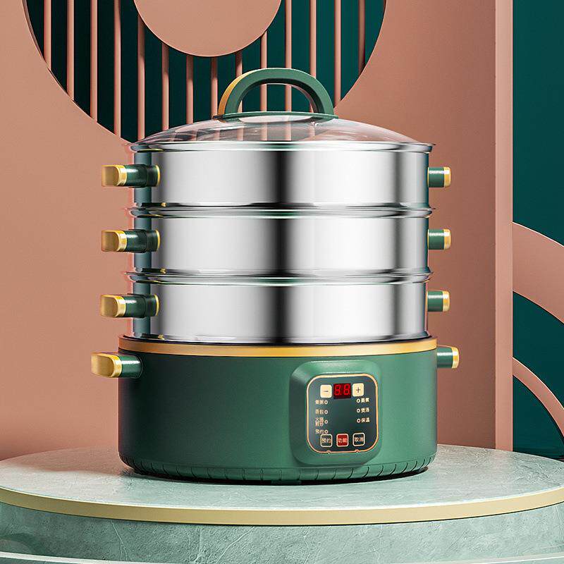 多层大容量智能电蒸锅多功能电锅预约定时家用自动断电一体蒸煮锅