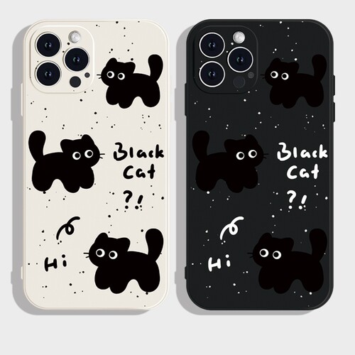 墨点猫咪适用红米note15/14pro+手机壳redmi新款note13/12/11/10/9/8/7全包Turbo4磨砂11e防摔12T男pro女硅胶