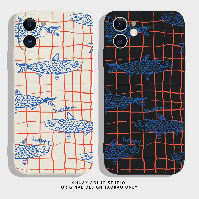 池中鱼适用红米k80手机壳k70新款k60至尊版k50小众k40s小米k30pro全包20防摔redmi13C高级感14R男女10x软9a