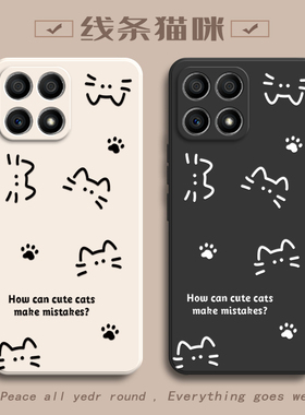 适用荣耀X30i手机壳X3Oi保护HONORX30套i30X华为新款iX外壳X3i5G液态硅胶软壳全包防摔X301i叉X30L简约猫咪女