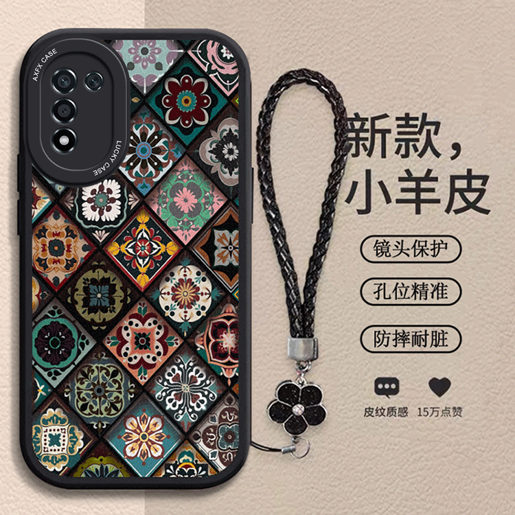 五彩图腾适用真我q3t手机壳reamleq3t保护套新款女生全包防摔rmx3462民族风硅胶软壳0ppoq3t小羊皮q3t外壳