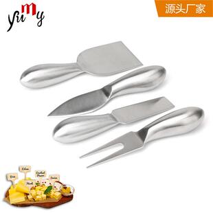 厂家直销不锈钢芝士刀套装 黄油刀奶酪蛋糕叉子厨房餐具烘焙工具