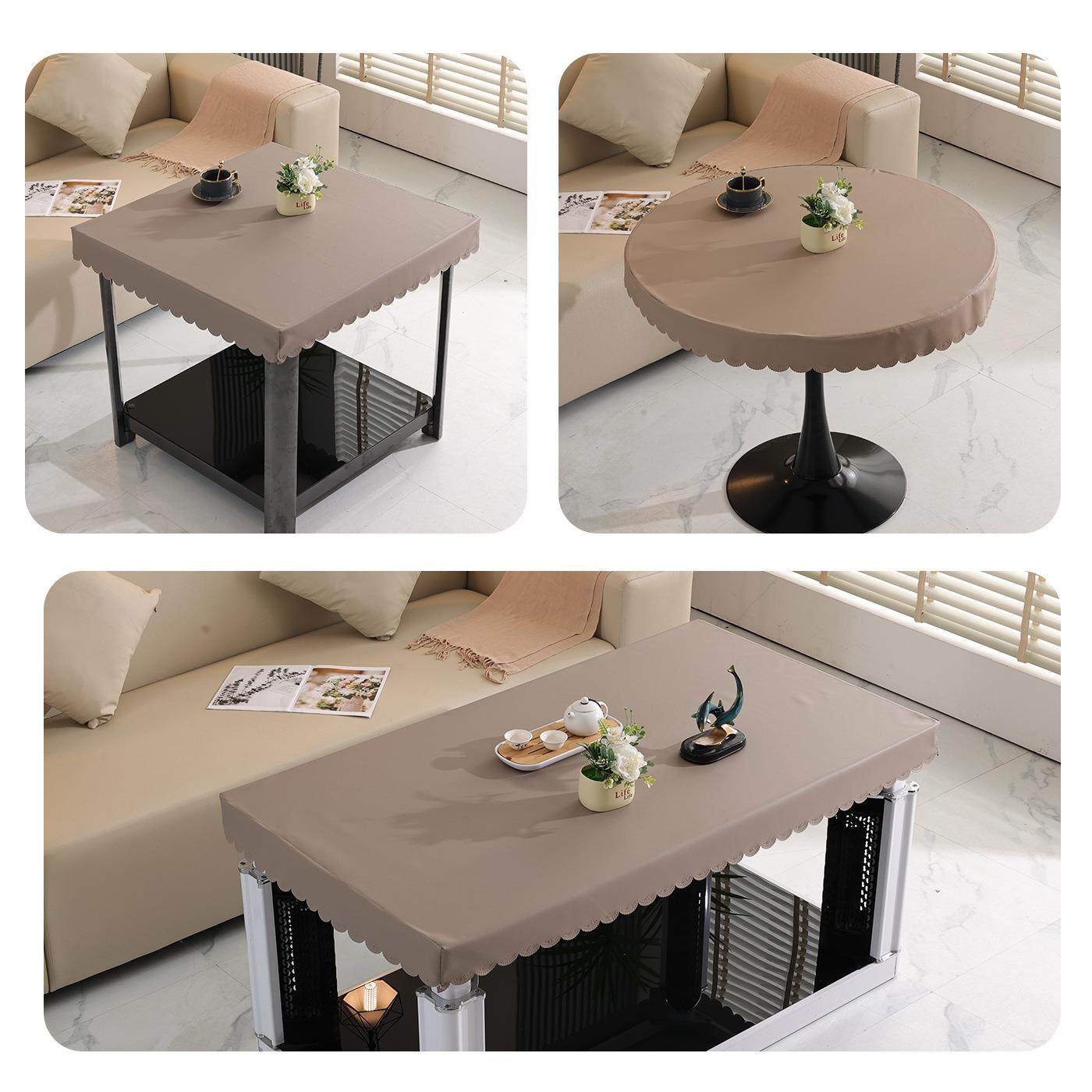 长方形烤火桌皮罩套防水防油免洗桌布防烫防尘餐桌垫麻将机茶几罩