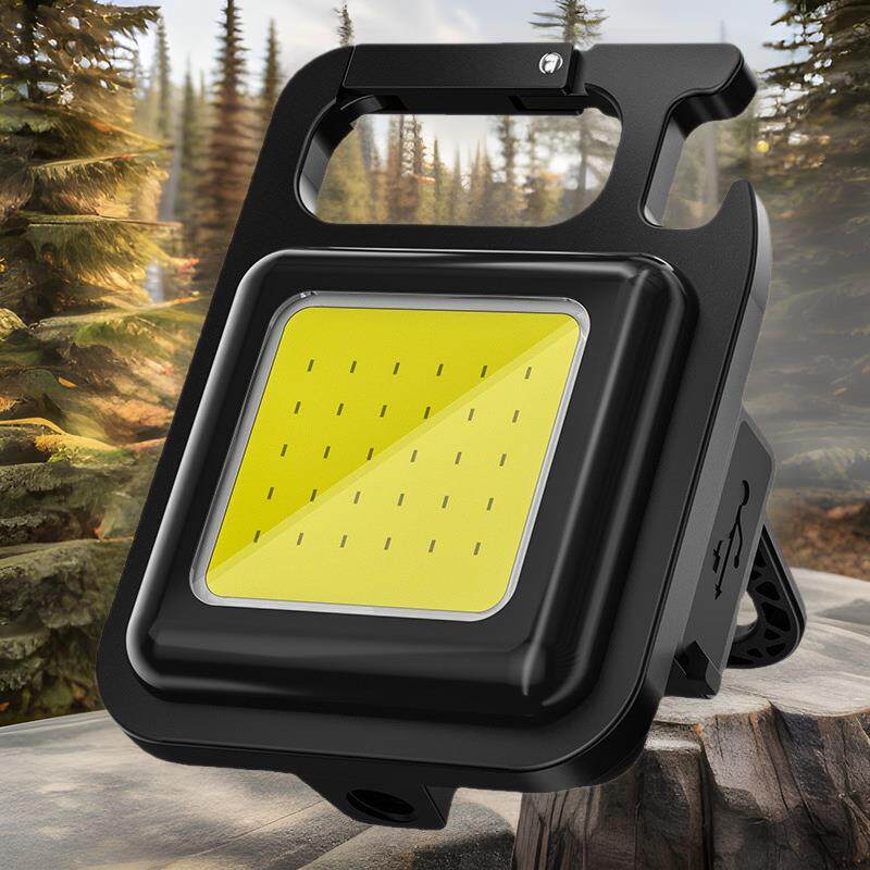 钥匙扣灯强光充电手电筒超亮户外多功能随身迷你工作灯小型露营灯