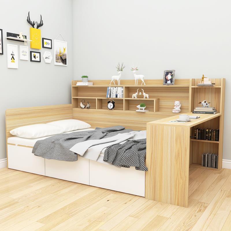 7K榻榻米带书桌一体床可储物拼接带抽屉实木儿童侧靠墙塌塌米小户