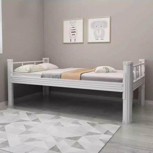 加厚单人床出租屋单层铁艺床学生寝室家用铁床型材床员工宿舍铁床