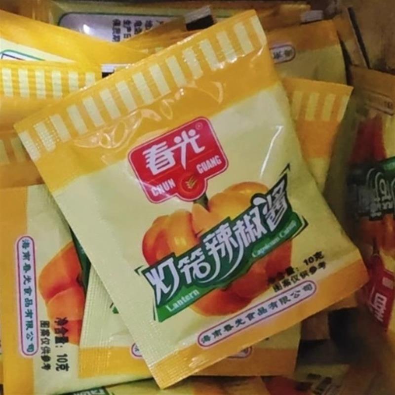 春光黄灯笼辣椒酱无油调味品佐料调料懒人袋装出游易携带海南特产