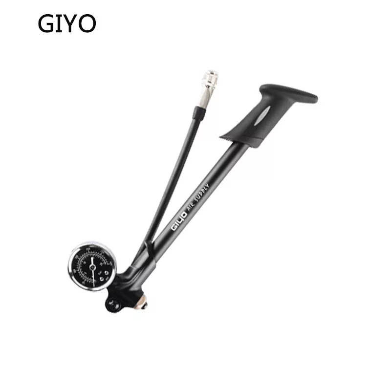 giyo 避震器打气筒gs-02d自行车前叉高压迷你便携带气压表打气筒