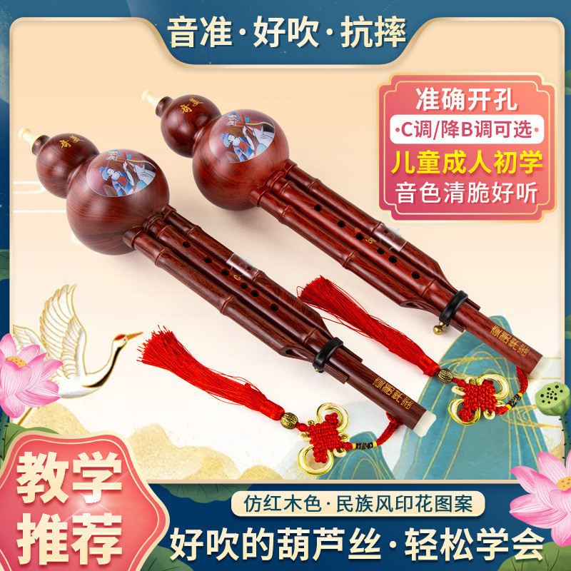 奇美乐器初学葫芦丝c调降b调成人小学生儿童入门自学民族葫芦丝