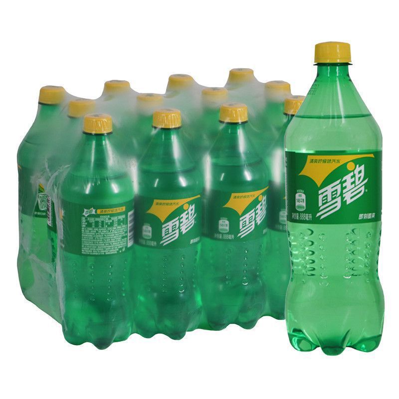 新货可口可乐出品雪碧冰爽柠檬味汽水888ml/瓶装碳酸饮料整箱大瓶