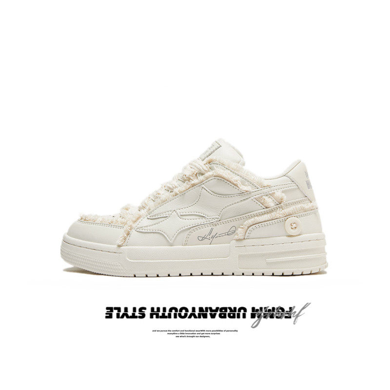 国潮小众滑板鞋春季透气厚底男鞋2025新款设计感增高鞋女鞋面包鞋,流行男鞋,休闲板鞋,淘宝优惠券,粉丝福利购,淘宝优惠卷